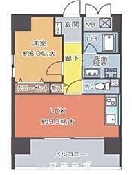 プランドール千種 1LDKの間取図画像