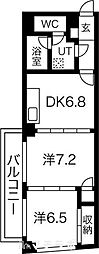 WIN大須 2DKの間取図画像