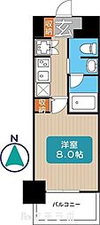 レジディア高岳 1Kの間取図画像