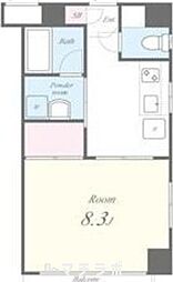 ライジングヴィラ葵 1Kの間取図画像