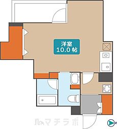 パークアクシス新栄 ワンルームの間取図画像