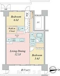 ラフィシア上前津 2LDKの間取図画像