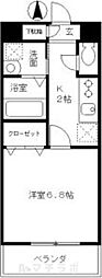 meLiV桜山 1Kの間取図画像