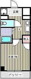 コアパレス 1Kの間取図画像