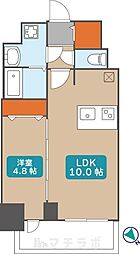 プレサンス広小路通今池 1LDKの間取図画像