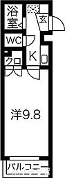 シテイライフ池下 1Kの間取図画像