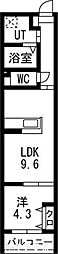 グランテラス今池 1LDKの間取図画像