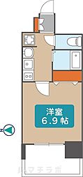 プレサンス泉セントマーク 1Kの間取図画像
