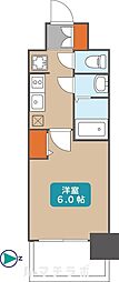 プレサンス名古屋ルクソリア 1Kの間取図画像