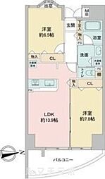 さくらヒルズフジミ 2LDKの間取図画像