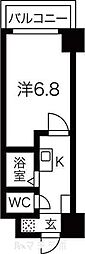 クレスト泉 1Kの間取図画像