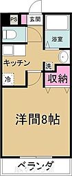 キャノンピア鶴舞 1Kの間取図画像