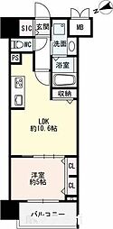 ザ・シンフォニア新栄 1LDKの間取図画像