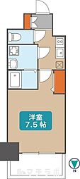 プレサンス桜通ザ・タイムズ 1Kの間取図画像