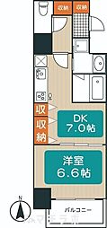 レジディア高岳 1DKの間取図画像