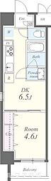 プライム松原 1DKの間取図画像