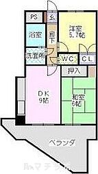 ディーベス23 2LDKの間取図画像