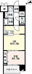 ザ・シンフォニア新栄 1LDKの間取図画像