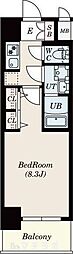 S-RESIDENCE名駅West 1Kの間取図画像