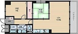 日商岩井栄ハイツ 2LDKの間取図画像