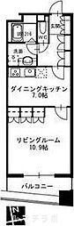 セイント橘 1DKの間取図画像