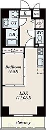 GRANDUKE古出来fiore 1LDKの間取図画像