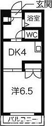 メゾンドマルキーズ 1DKの間取図画像