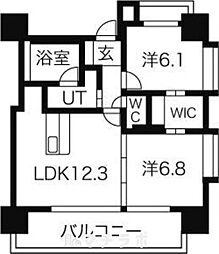アーデン泉プレミア 2LDKの間取図画像