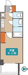 プレサンス広小路通葵 1Kの間取図画像