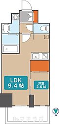 プレサンス鶴舞パークグラッド 1LDKの間取図画像