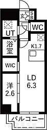 メイクスアート浄心 1LDKの間取図画像
