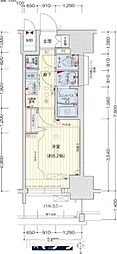 プレサンスNAGOYAシティオ 1Kの間取図画像