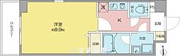 カーサ千種A 1Kの間取図画像