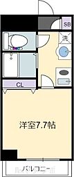 ベルヴィブレ新栄 1Kの間取図画像
