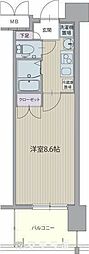 PartirIMAIKEANNEX 1Kの間取図画像