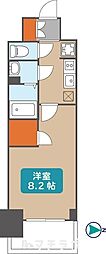 プレサンスNAGOYAファスト 1Kの間取図画像