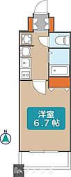 プレサンス泉セントマーク 1Kの間取図画像