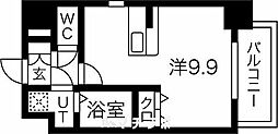 ザレジデンス志賀本通 1Kの間取図画像