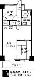 アーバン滝子 2LDKの間取図画像