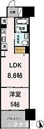 カスタリア伏見 1LDKの間取図画像