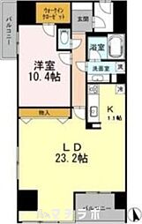 カスタリア伏見 1LDKの間取図画像