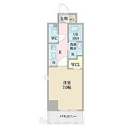 プレイズシード浅間町 1Kの間取図画像