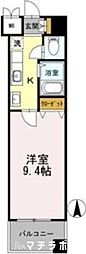カスタリア志賀本通 1Kの間取図画像
