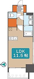 プレサンスジェネ葵 1Kの間取図画像