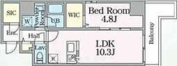 E-city大須 1LDKの間取図画像