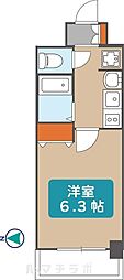 プレサンス泉セントマーク 1Kの間取図画像