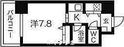 AXIS桜通内山 1Kの間取図画像