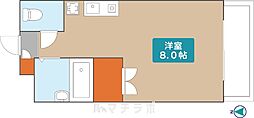 ホーメストつるまい ワンルームの間取図画像