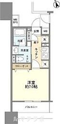 フレールコート東別院 1Kの間取図画像