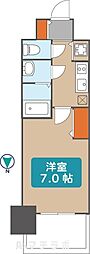 プレサンスジェネ丸の内 1Kの間取図画像